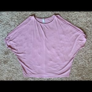 Jolie Batwing Cold-Shoulder Crewneck Top